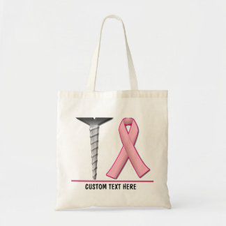 Bolso De Tela ¡Al diablo el cáncer de mama! Personalizable Tote