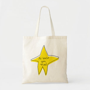 Bolso De Tela Al Menos Lo Intentaste - Estrella Amarilla