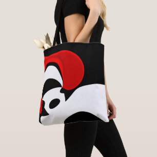 Bolso De Tela Al Sr. Redd: Resumen Negro, Blanco y Rojo