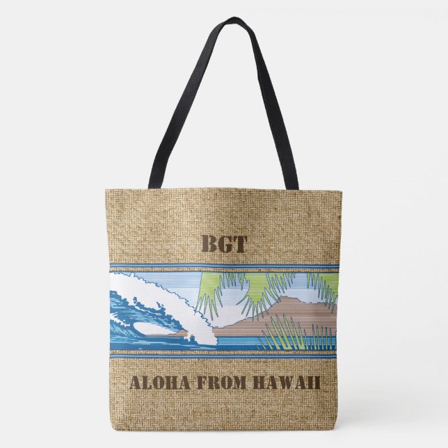 Bolso De Tela Ala MoanaHawaiian Monogram Beach Bag (Anverso)