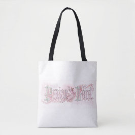 Bolso De Tela "Alabado sea el Señor" Pastel Rosa y Verde