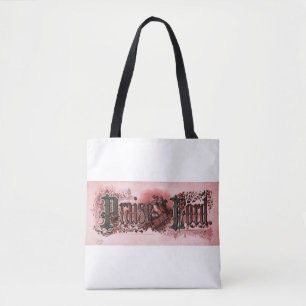 Bolso De Tela "Alabado sea el Señor" Pasteles Profundos