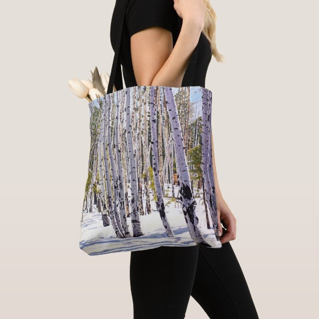 Bolso De Tela Álamos en el Bosque (Detalle)
