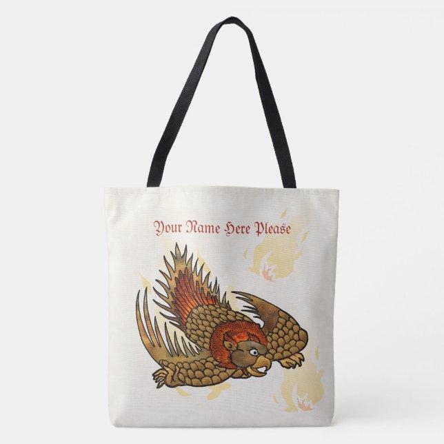 Bolso De Tela Alas De Fuego (Anverso)