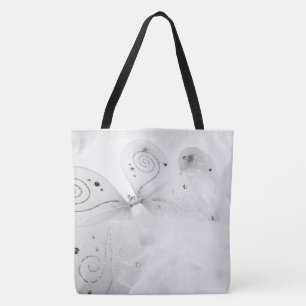 Bolso De Tela Alas de hadas blancas y negras y una gran Tutu