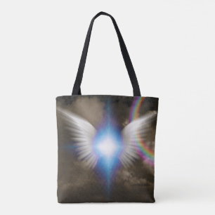 Bolso De Tela Alas de los ángeles blancos