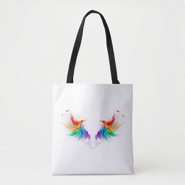 Bolso De Tela Alas del arco iris fluidas (Anverso)
