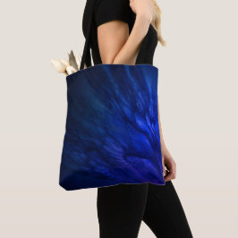 Bolso De Tela Alas místicas con plumas azules profundas