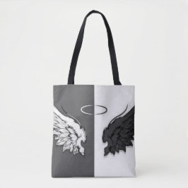 Bolso De Tela Alas negras y blancas