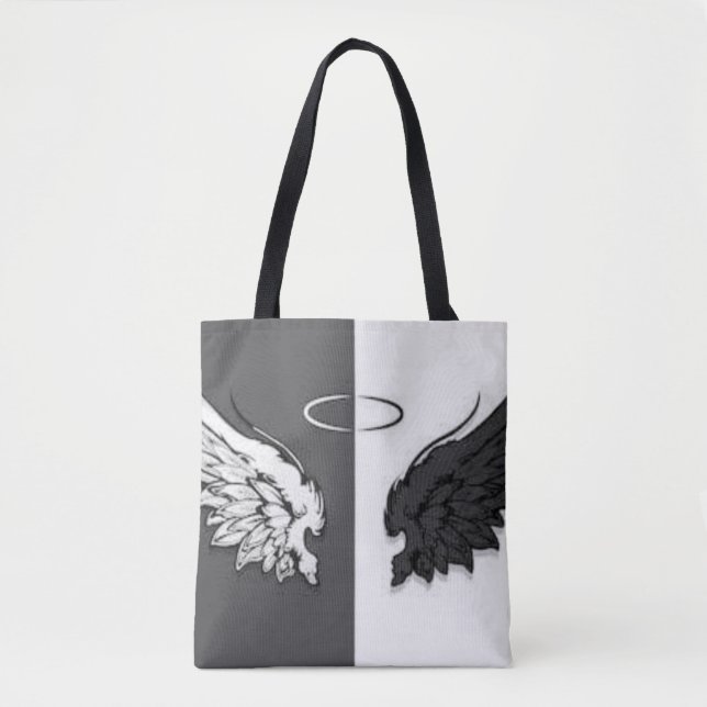 Bolso De Tela Alas negras y blancas (Anverso)
