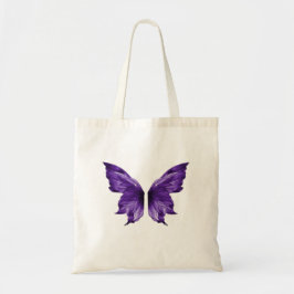 Bolso De Tela Alas Purpúreas de Mariposa Cósmicas Índigo Estétic