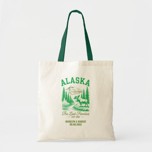 Bolso De Tela Alaska Boda Bienvenidos damas de honor, invitados (Frente)
