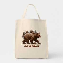 Bolso De Tela Alaska Grizzly Bear