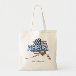 Bolso De Tela Alaska State Estados Unidos Map Vintage USA