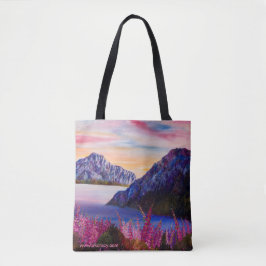 Bolso De Tela Alaskan Cotton Candy Sunset Tote Bag w_ALASKA