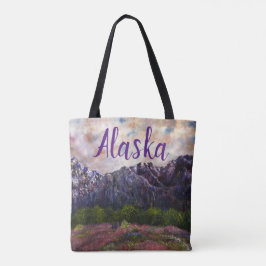 Bolso De Tela Alaskan Cotton Candy Sunset Tote Bag w_ALASKA