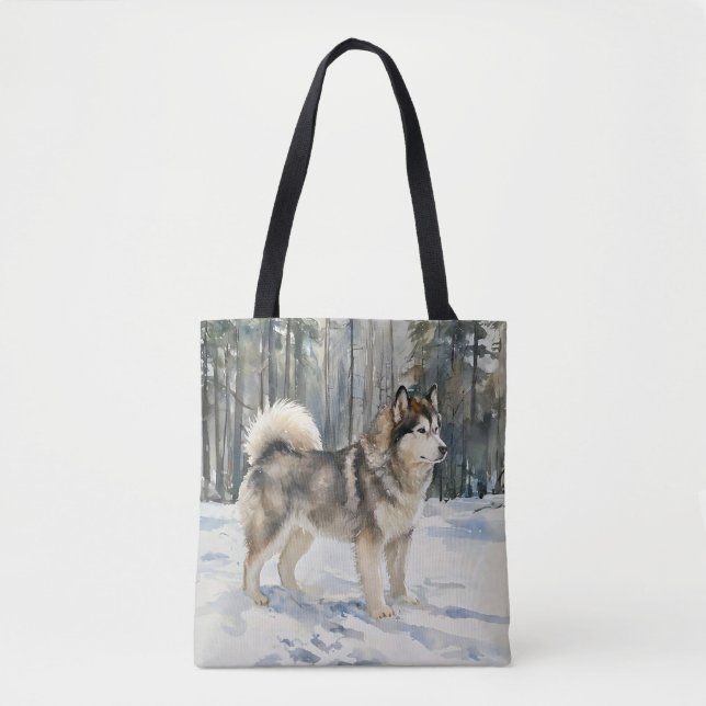 Bolso De Tela Alaskan Malamute (Anverso)
