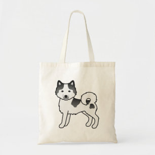 Bolso De Tela Alaskan Malamute Piebald Negro Perro De Dibujos An