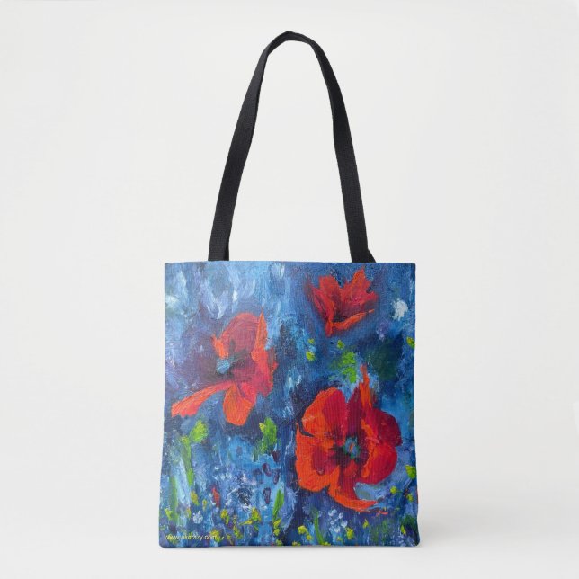 Bolso De Tela Alaskan Poppies Garden Tote Bag (Anverso)