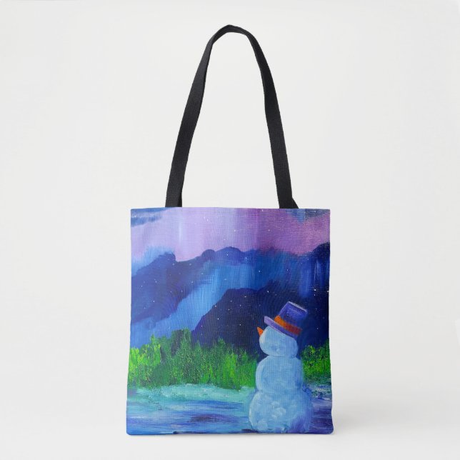 Bolso De Tela Alaskan Snowmen Canvas Tote (Anverso)