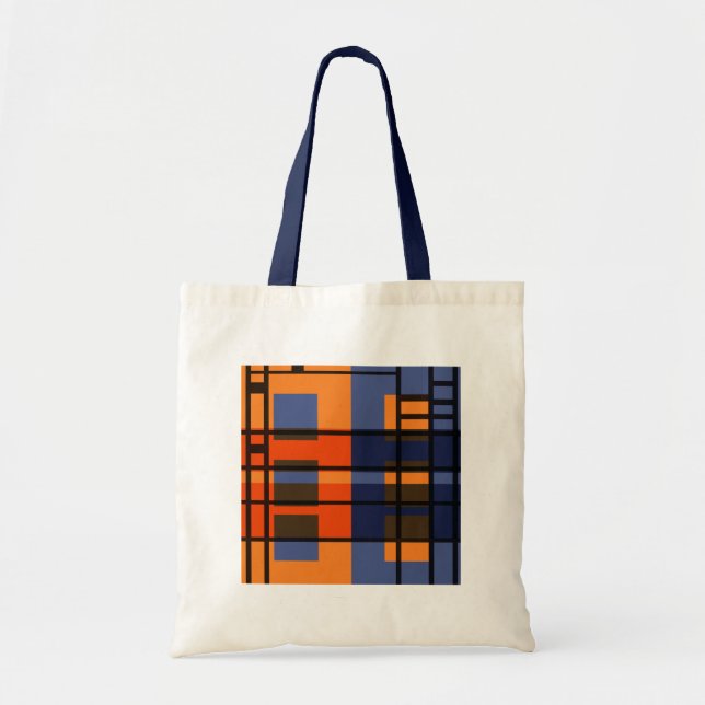 Bolso De Tela Albers y Mondrian (Frente)