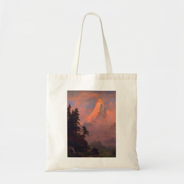 Bolso De Tela Albert Bierstadt Sunrise on the Matterhorn (Frente)
