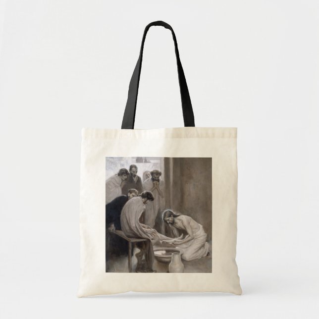 Bolso De Tela Albert Edelfelt - Jesús lavando pies de discípulos (Frente)