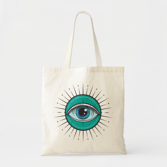 Bolso De Tela Alborotar el azul de los ojos del mal (Frente)
