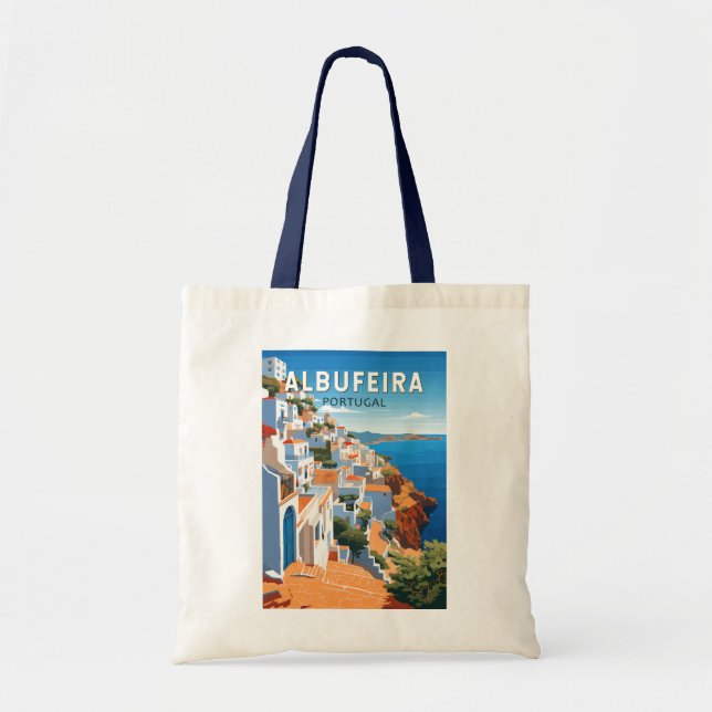 Bolso De Tela Albufeira Portugal Viajes de arte (Frente)