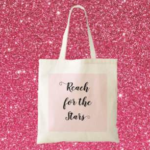 Bolso De Tela Alcance rosa bonito para las estrellas