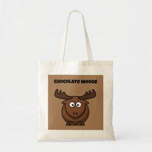 Bolso De Tela Alce de Chocolate Adorable, Caricatura de Pun de P