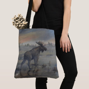 Bolso De Tela Alce Majestuoso