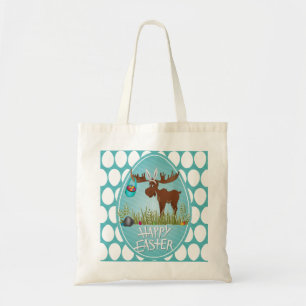 Bolso De Tela Alces felices de Pascua - tote