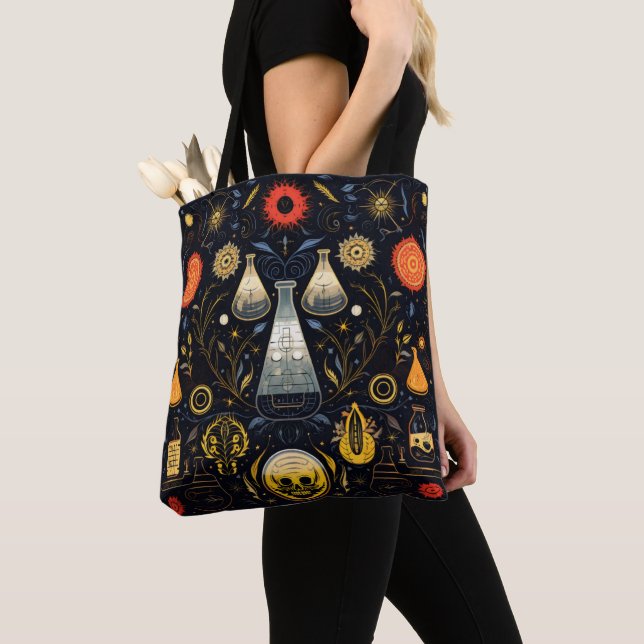 Bolso De Tela Alchemy Dark Magic Fantasy (Detalle)