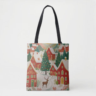 Bolso De Tela Aldea de los navidades