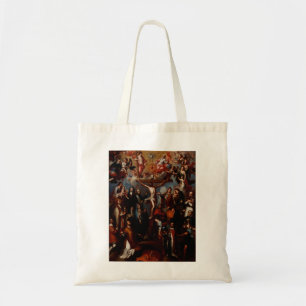 Bolso De Tela Alegoría de la Crucifixión con Santos Jesuitas 