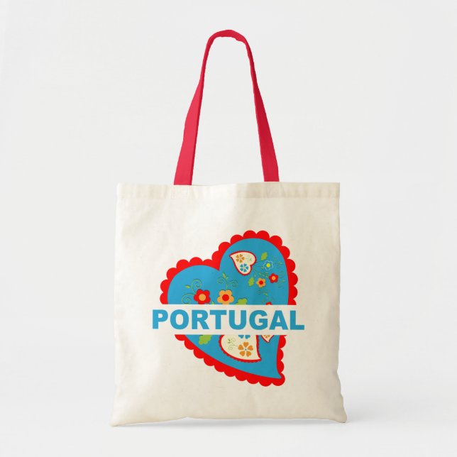 Bolso De Tela Alegre corazón portugués (Frente)