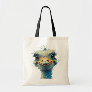 Bolso De Tela Alegre estilo de pintura de aceite de avestruz par