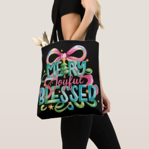 Bolso De Tela Alegre Gozoso Bendito Colorido Pincelada Arco de N