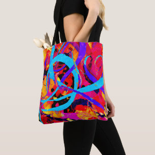 Bolso De Tela Alegre juego de patrones coloridos