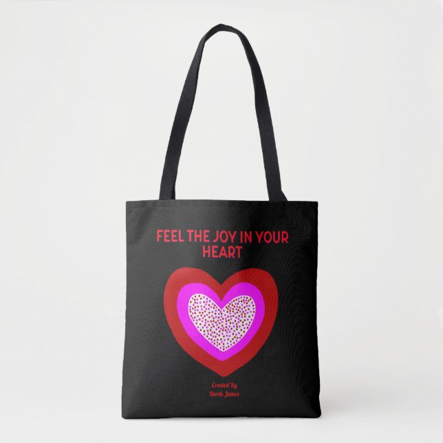 Bolso De Tela Alegre Tote de impresión general (Anverso)