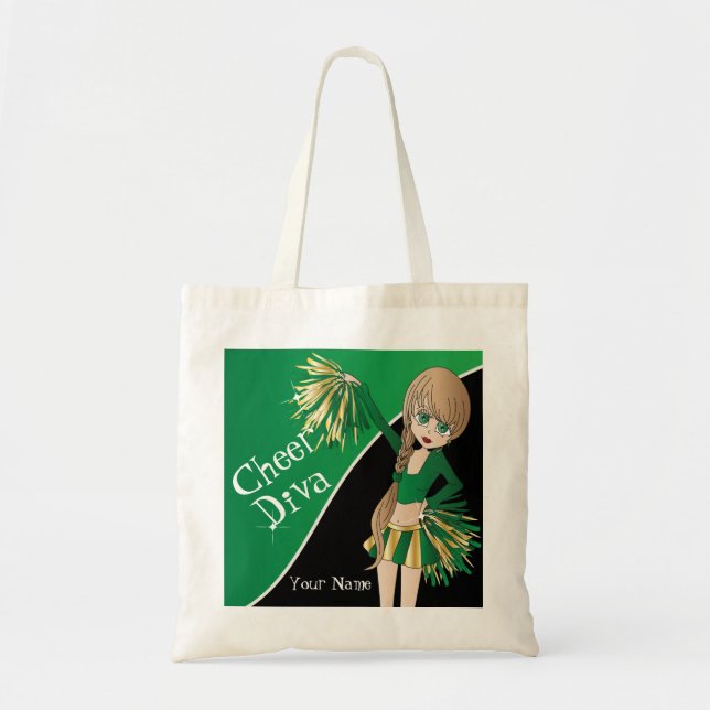 Bolso De Tela Alegre verde a Diva (Frente)