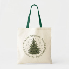 Bolso De Tela alegres Navidades, árbol de vacaciones verde