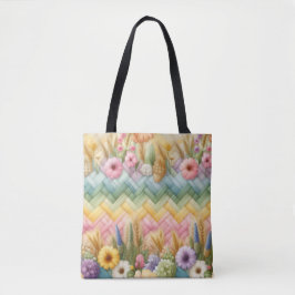 Bolso De Tela Alegría de Pascua de primavera (patrón grande)