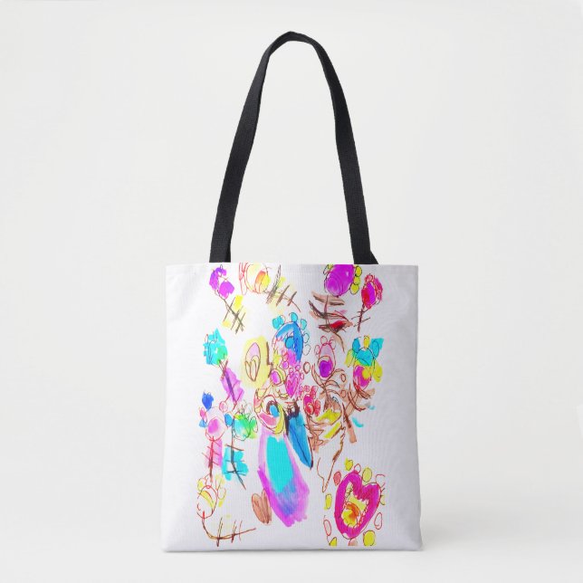 Bolso De Tela Alegría de pavo real amable  (Anverso)
