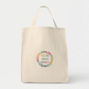 Bolso De Tela Alegría en el paquete, desempacar la felicidad - B