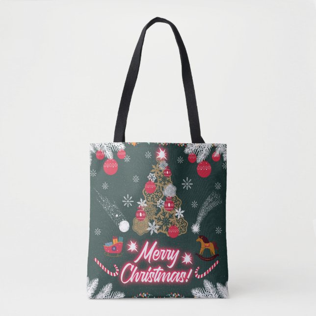 Bolso De Tela Alegría eterna de los Navidades (Anverso)