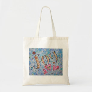 Bolso De Tela Alegría Inspiradora palabra arte Tote Bag
