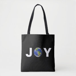 Bolso De Tela Alegría moderna de la tierra sobre negro