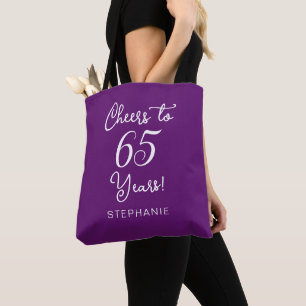 Bolso De Tela Alegría morada de otoño a 65 años 65 cumpleaños